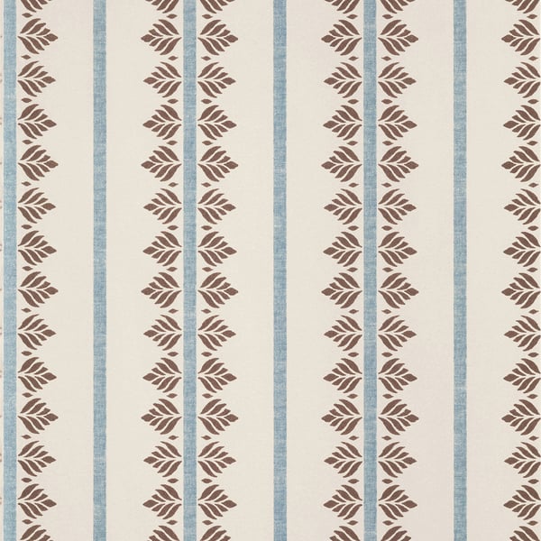Anna French AT15106 Antilles Fern Stripe Brown and Slate - tapeta w roślinne paski