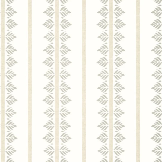 Anna French AT15104 Antilles Fern Stripe Beige - tapeta w roślinne paski