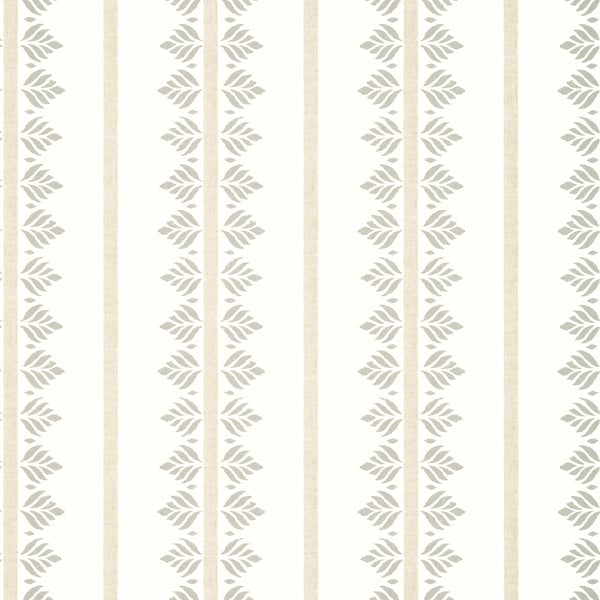Anna French AT15104 Antilles Fern Stripe Beige - tapeta w roślinne paski