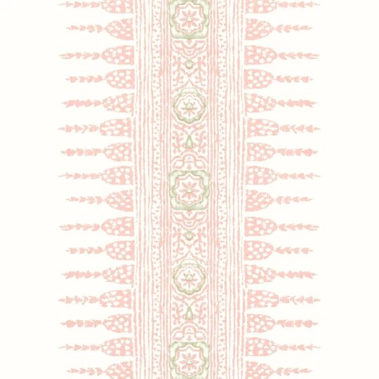 Anna French AT15135 Antilles Javanese Stripe Blush - tapeta w paski z ornamentami