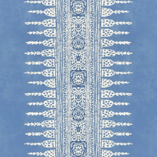Anna French AT15141 Antilles Javanese Stripe Wedgewood Blue - tapeta w paski z ornamentami