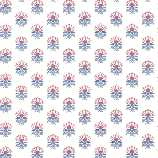 Anna French AT15156 Antilles Milford Red and Blue - tapeta w kwiaty