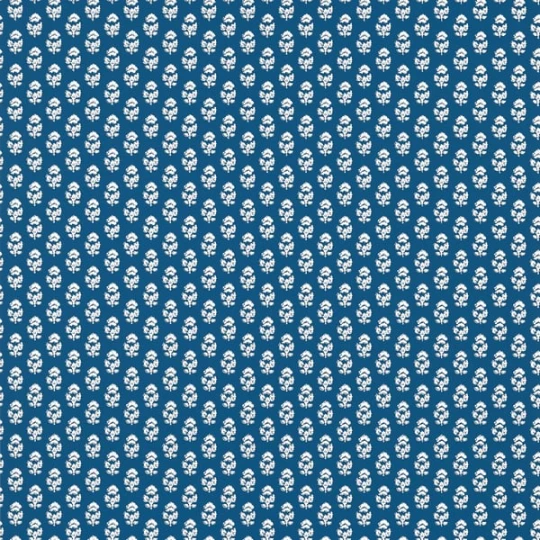 Anna French AT15163 Antilles Julian Navy - tapeta w kwiaty
