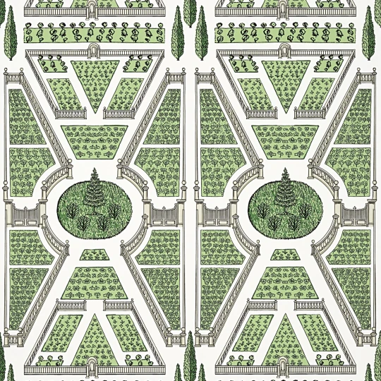 Anna French AT9599 Savoy Aerial Garden Green - tapeta w motyw ogrodu