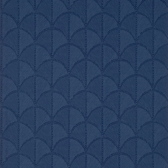 Anna French AT9689 Savoy Seton Scallop Navy - tapeta w muszle art deco