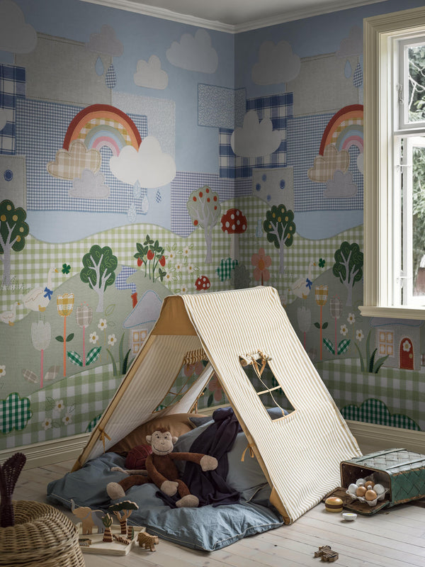 Boras Tapeter 9869W Studio Kids Cottage Patchwork - mural w dziecięcy patchwork