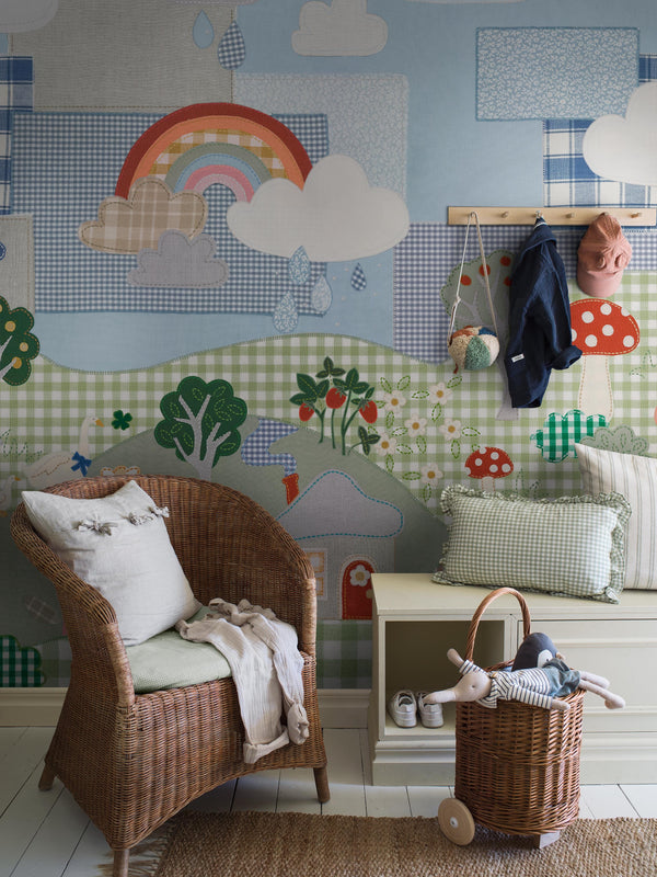 Boras Tapeter 9869W Studio Kids Cottage Patchwork - mural w dziecięcy patchwork