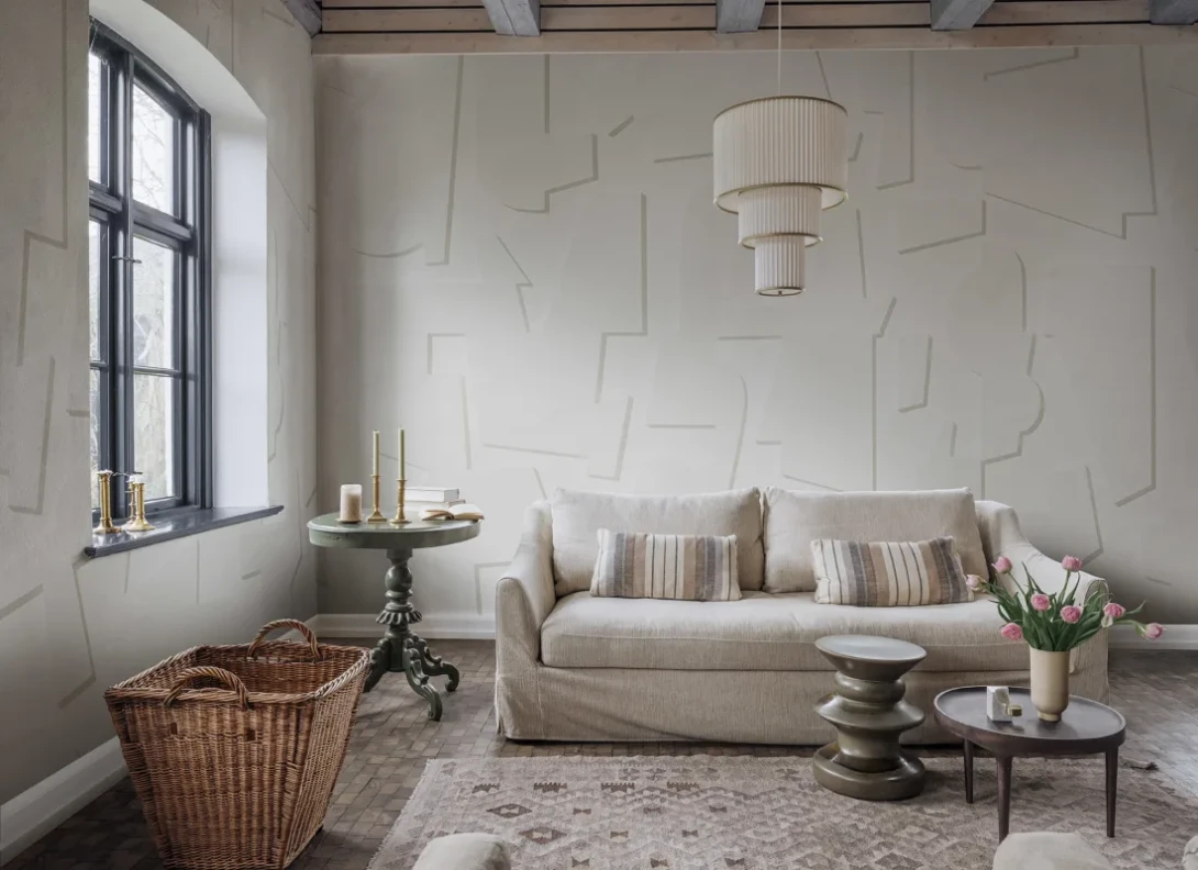 Rebel Walls R20199 Meet a Rebel Abstract Wood White - mural geometryczny z efektem reliefu