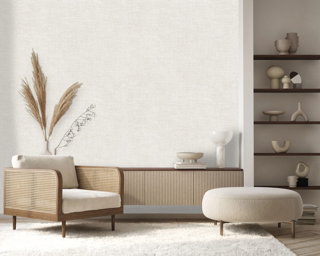 Vinylpex W1792.105.003 Ravia Puro - tapeta obiektowa jak len beżowa