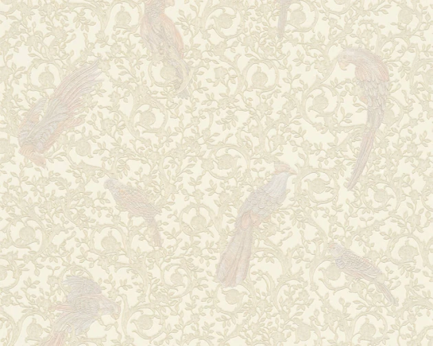 Versace 37053-5 IV Barocco Birds - tapeta w papugi i ornament
