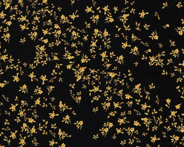 Versace 93585-4 IV Barocco Ditsy Flowers Black and Yellow - tapeta w drobne kwiaty