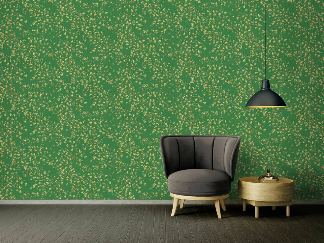 Versace 93585-6 IV Barocco Ditsy Flowers Green and Yellow - tapeta w drobne kwiaty
