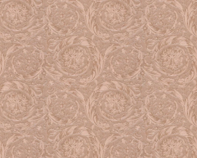 Versace 36692-2 IV Barocco Metallics Rose Pink - tapeta w barokowy ornament roślinny metaliczna