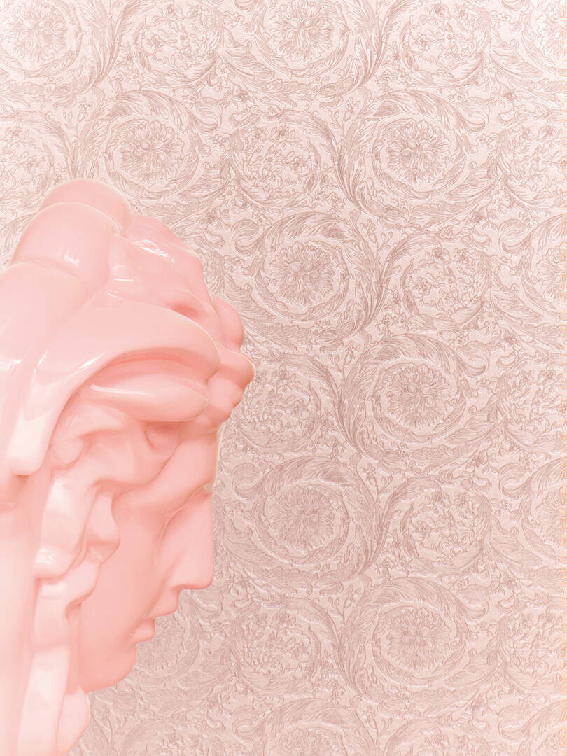 Versace 36692-2 IV Barocco Metallics Rose Pink - tapeta w barokowy ornament roślinny metaliczna