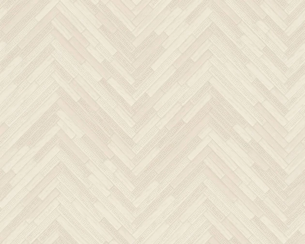 Versace 37051-5 IV Eterno Tile Beige - tapeta w jodełkę imitującą drewno