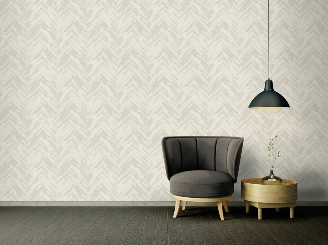 Versace 37051-1 IV Eterno Tile Beige and Grey - tapeta w jodełkę imitującą drewno
