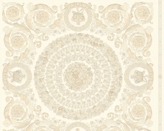 Versace 37055-1 IV Heritage Cream - tapeta w kasetony z rozetami