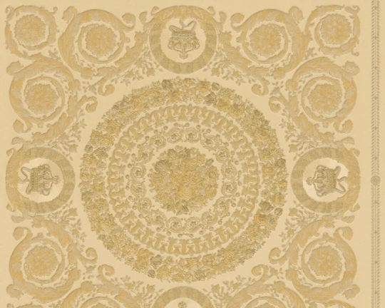 Versace 37055-4 IV Heritage Gold - tapeta w kasetony z rozetami