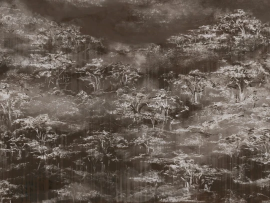 Rauv Mirage Mist Grove 4 - mural w drzewa we mgle