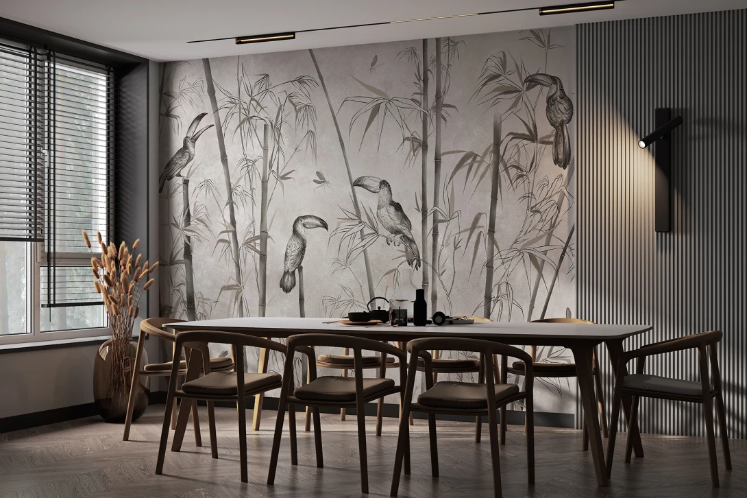 Lorenso TPA 1025 0185 00 Soltuca - mural w tukany i bambus