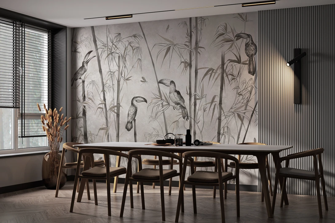 Lorenso TPA 1025 0185 01 Soltuca - mural w tukany i bambus