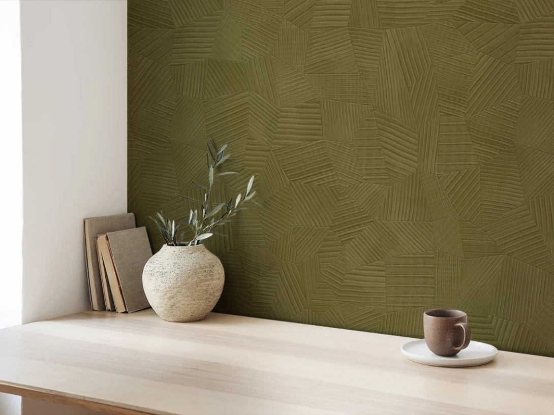 Wallpepper WPC-04 A 2026 In-Materia Scagliola - mural geometryczny z efektem tynku