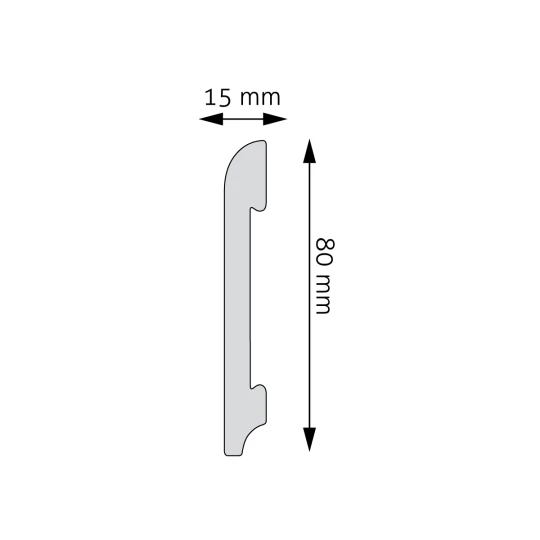 Listwa podłogowa czarna Creativa LPC-11
