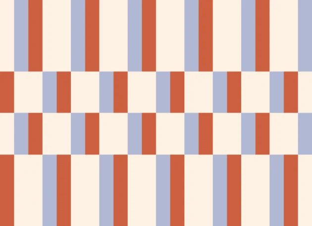 Hovia GE5907OR03R Albers Blue & Orange - tapeta geometryczna