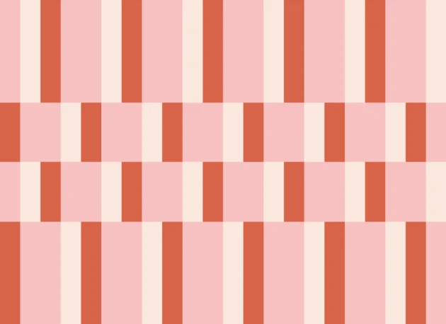 Hovia GE5909PI03R Albers Pink & Orange - tapeta geometryczna