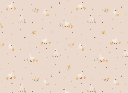 Hovia AN5876PI07R Duckling Pink - tapeta dziecięca w kaczuszki