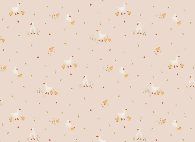Hovia AN5876PI07R Duckling Pink - tapeta dziecięca w kaczuszki