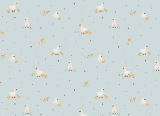 Hovia AN5878BU07R Duckling Blue - tapeta dziecięca w kaczuszki