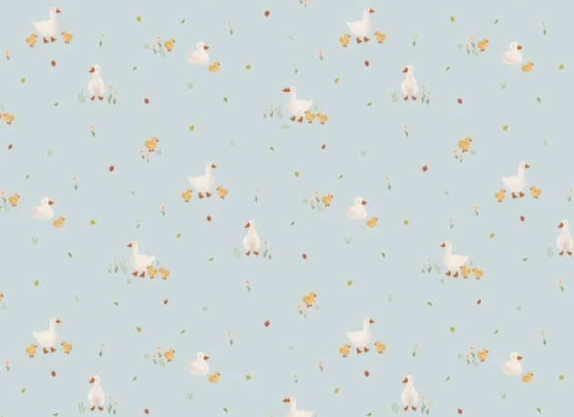 Hovia AN5878BU07R Duckling Blue - tapeta dziecięca w kaczuszki