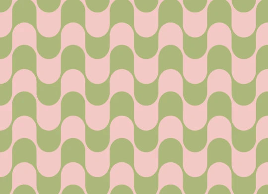 Hovia GE5902GR03R Jive Pink & Green - tapeta w fale retro