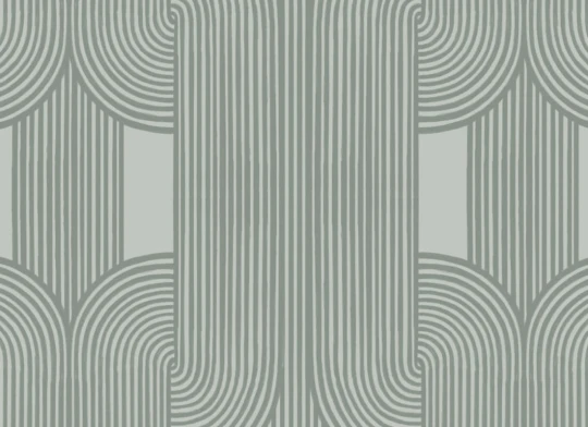 Hovia GE0149GR03R Rhythm Green - tapeta w linie