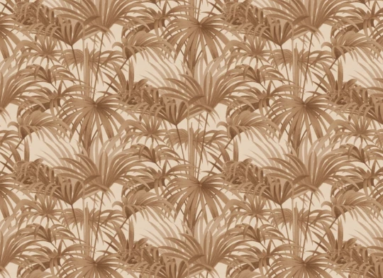 Hovia TR51079BR06R Bower Brown - tapeta w liście palm