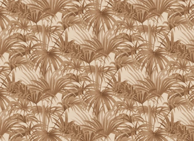 Hovia TR51079BR06R Bower Brown - tapeta w liście palm