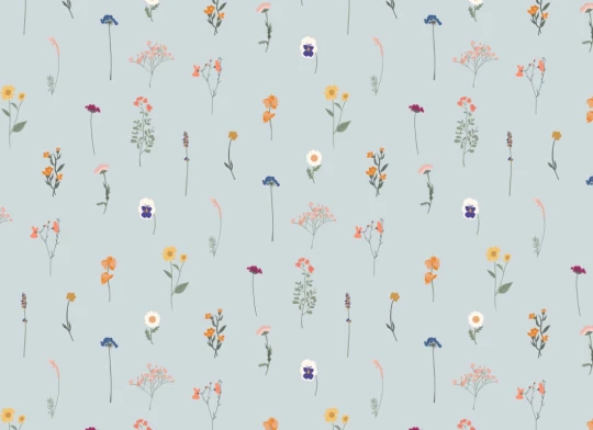 Hovia FL5852BU03R Florist Blue - tapeta botaniczna w kwiaty