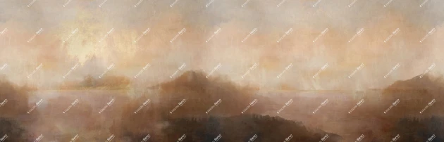 Inkiostro Bianco INKATTI2601 Materiaprima Melancholia Tramonto - mural w abstrakcyjny krajobraz