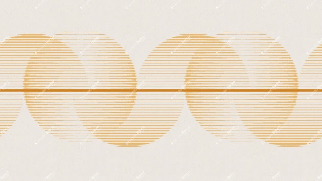 Inkiostro Bianco INKTLEA2603 Materiaprima Orizzonte Mango - mural w graficzne okręgi