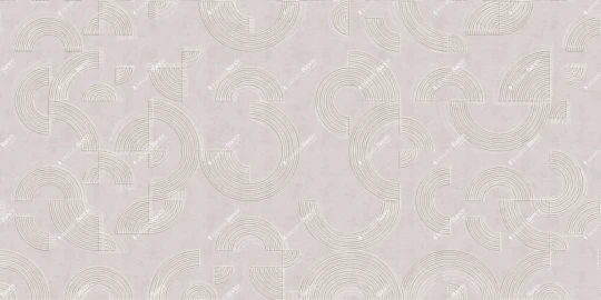 Inkiostro Bianco INKIREO2601 Materiaprima Equilibri Grafici Lino - mural geometryczny w półokręgi