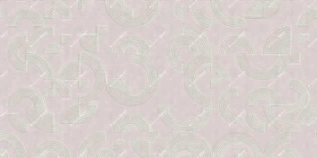 Inkiostro Bianco INKIREO2601 Materiaprima Equilibri Grafici Lino - mural geometryczny w półokręgi