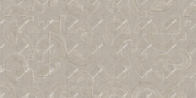 Inkiostro Bianco INKIREO2602 Materiaprima Equilibri Grafici Corda - mural geometryczny w półokręgi