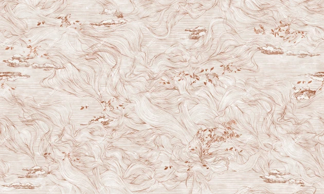Inkiostro Bianco INKEOIM2604 Materiaprima Medea Terracotta - mural w linearne fale