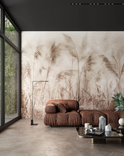 Inkiostro Bianco INKAMRM2605 Materiaprima Ronda Corda - mural w trawy pampasowe