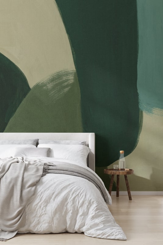 Hovia AB0919MU07W Hendrix Green - mural abstrakcyjny