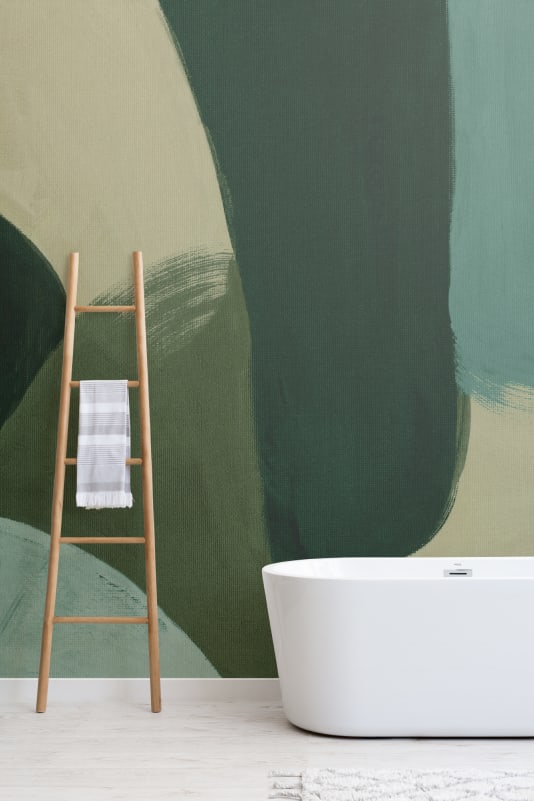 Hovia AB0919MU07W Hendrix Green - mural abstrakcyjny