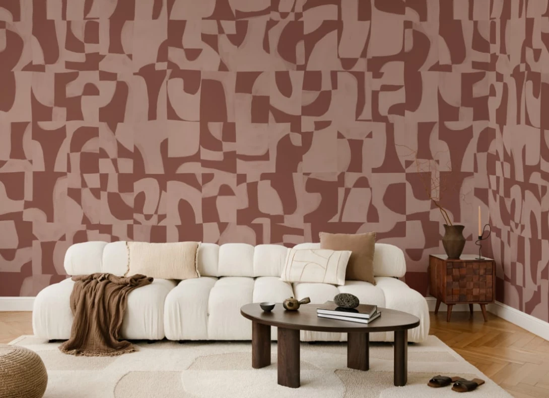 Hovia AB5977RE04W Nocta Terracotta - mural abstrakcyjny