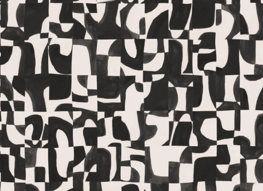 Hovia AB5980BW04W Nocta Black - mural abstrakcyjny