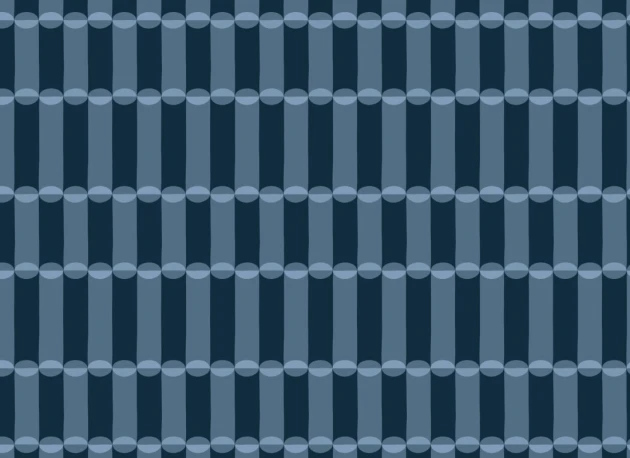 Hovia GE51140BU04W Tubular Blue - mural geometryczny retro